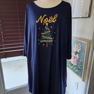 Christmas City Streets Navy Dress